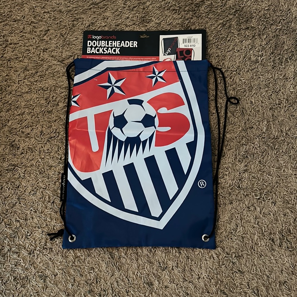 US soccer two-sided back sack in brand new condition